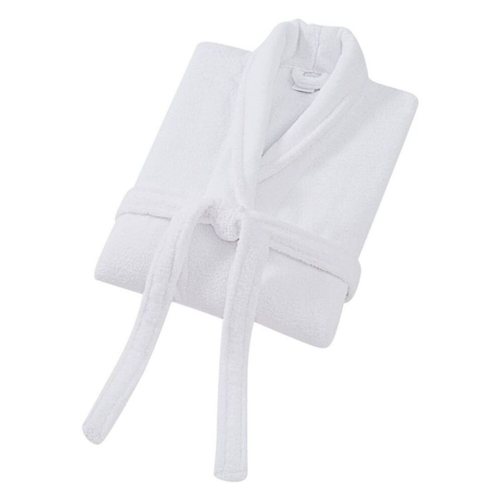 Brooklyn Loom S/M Borghese Luxe Cotton Zero Twist Bath Robe in Gift Box White